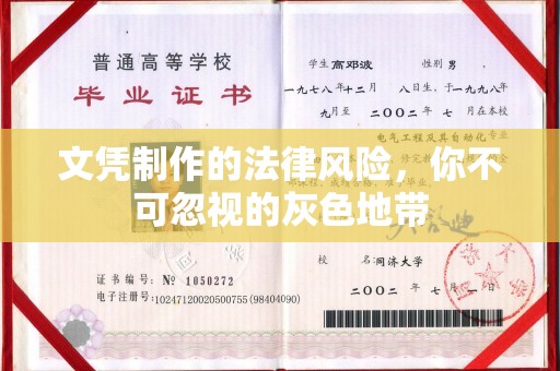 玉门文凭制作的法律风险，你不可忽视的灰色地带