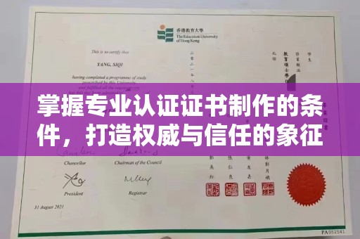 玉门掌握专业认证证书制作的条件，打造权威与信任的象征